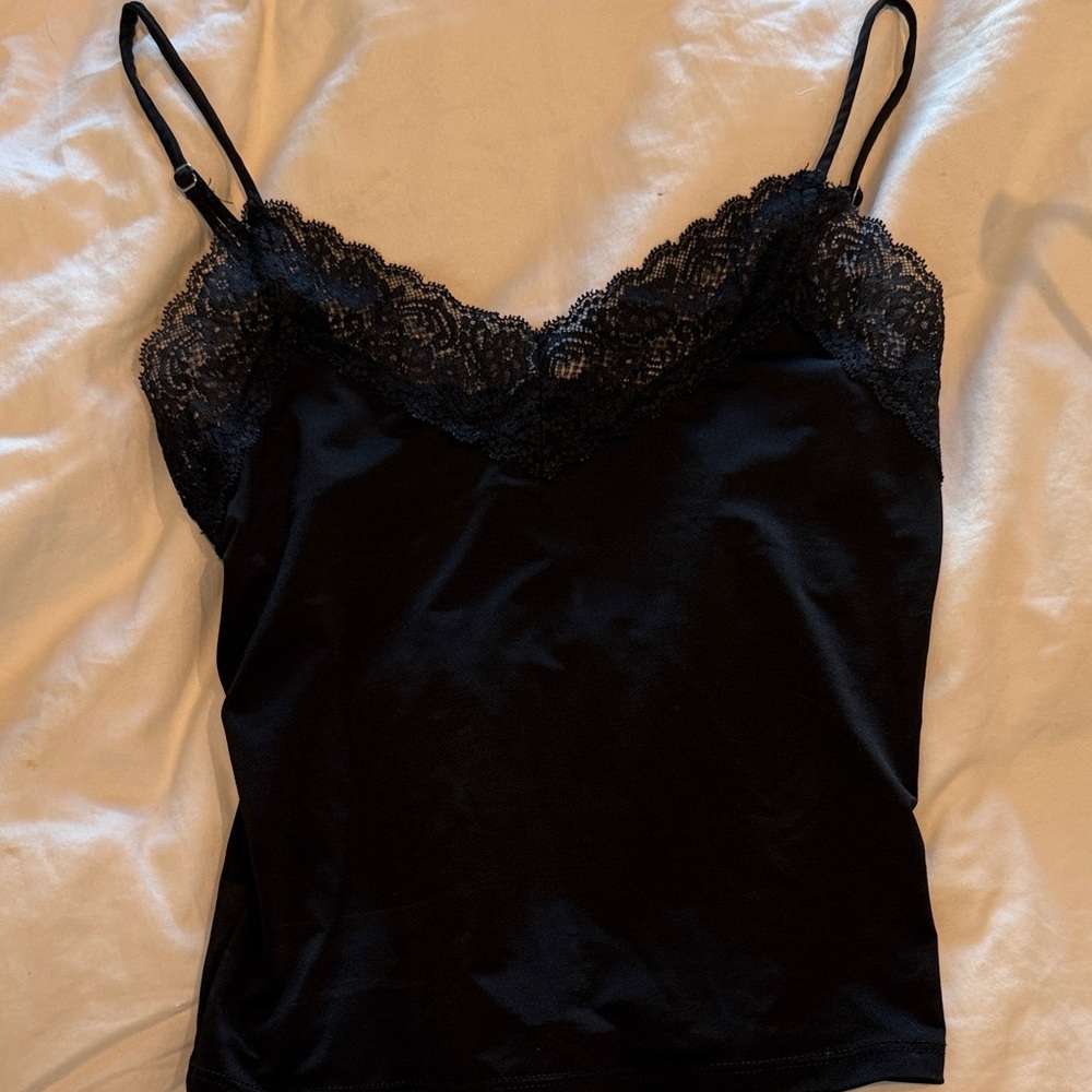 Forever 21 Black Lace Detail Top